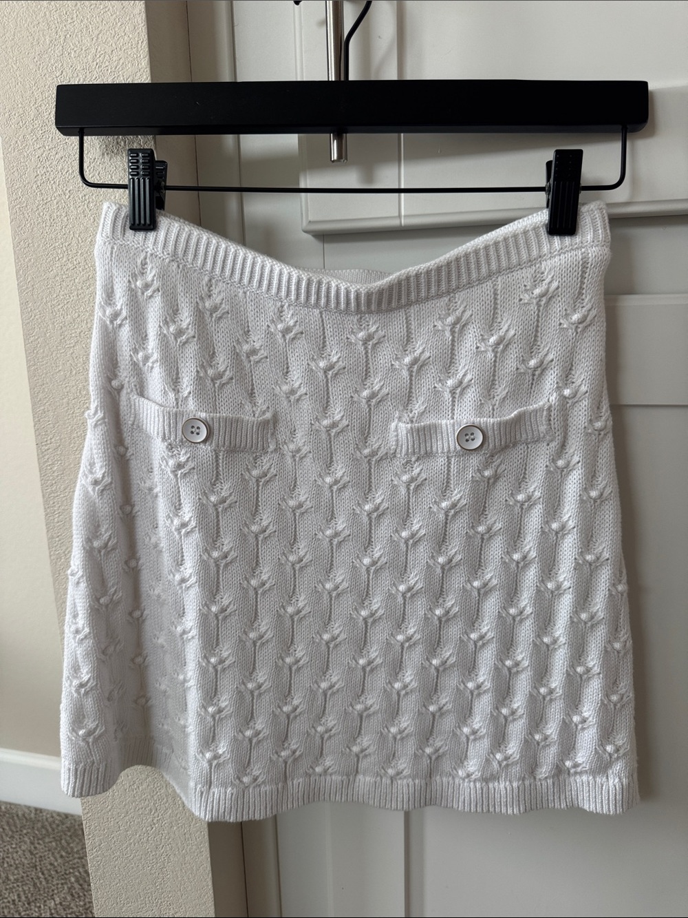 Women’s Small White Crochet Skirt